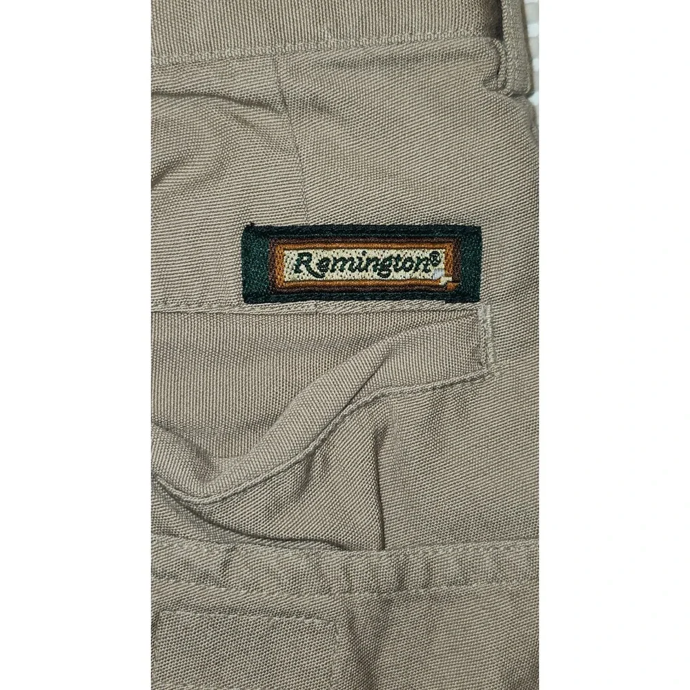 Remington Outdoor Mens 38x30 Khaki‎ Pleated Chino Pants Cotton Tan Huntinging